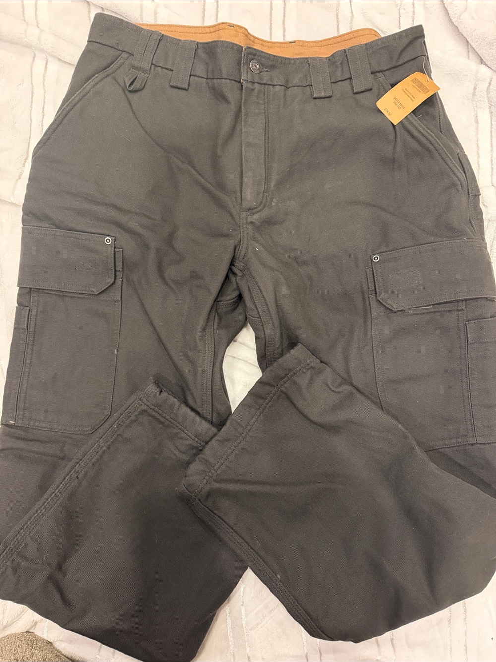 Duluth trading new with tags 38X 32 fire hose fleece lined pants cargo